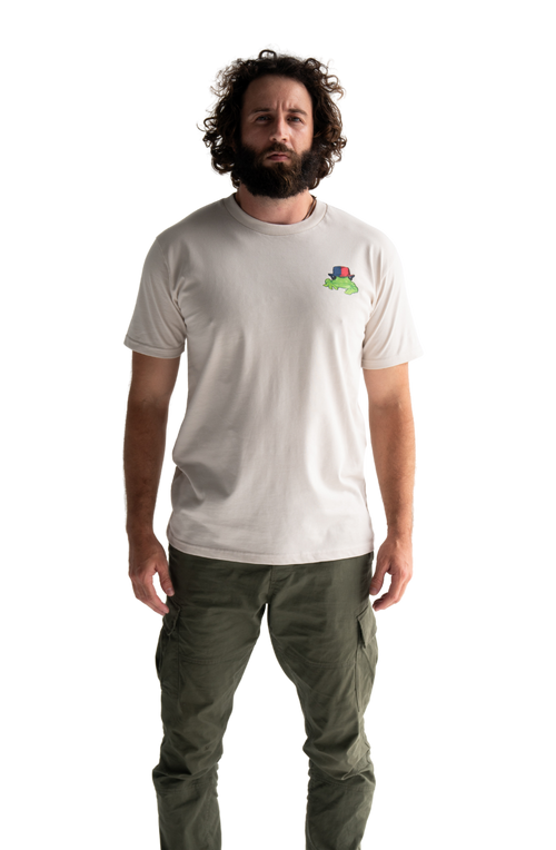 Silverchair Frogstomp album art combined with andrew johns red and blue hat t-shirt newcastle