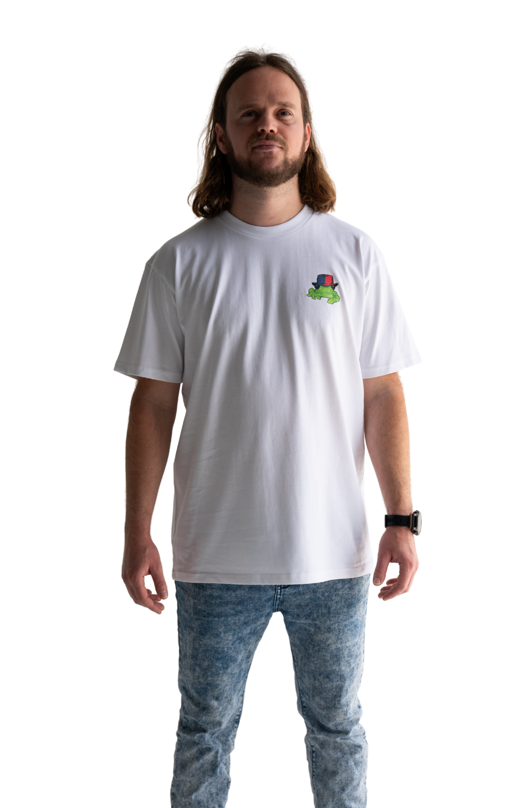 Silverchair Frogstomp album art combined with andrew johns red and blue hat t-shirt newcastle