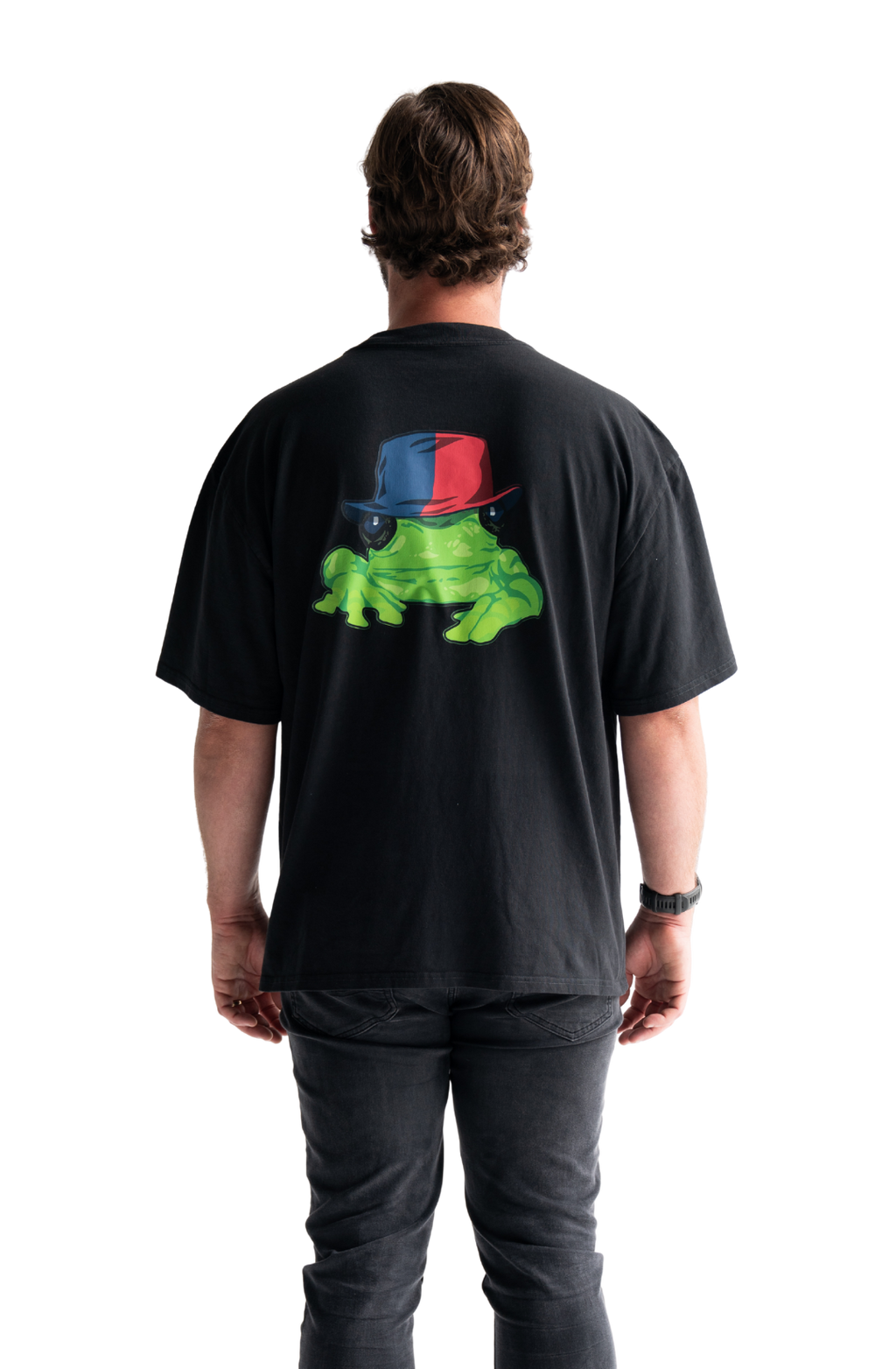 Silverchair Frogstomp album art combined with andrew johns red and blue hat t-shirt newcastle