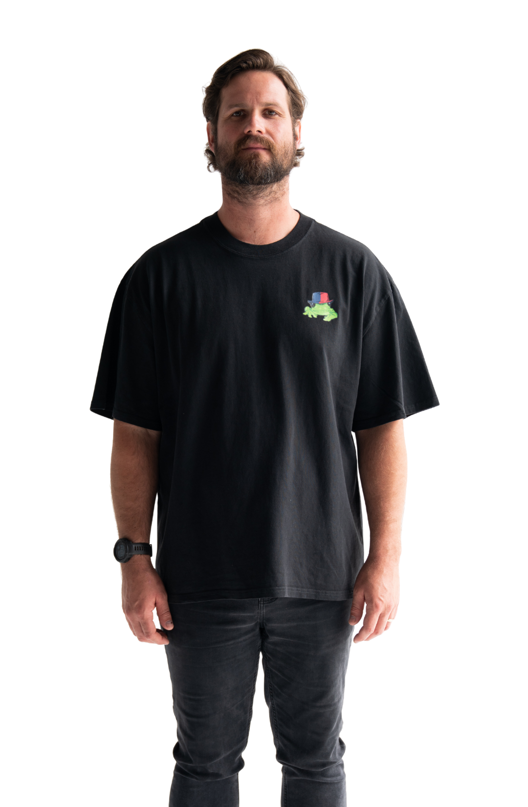 Silverchair Frogstomp album art combined with andrew johns red and blue hat t-shirt newcastle