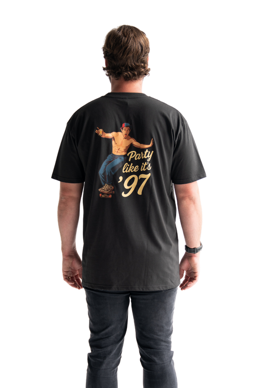 Andrew Johns skateboarding down King Street Newcastle t-shirt