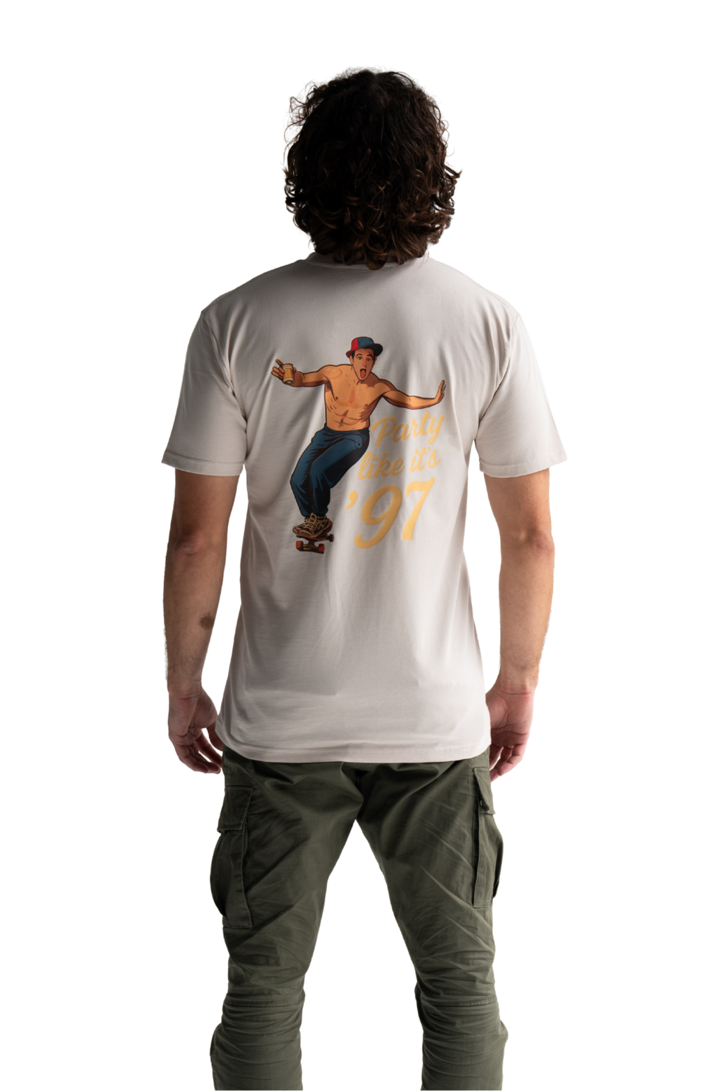 Andrew Johns skateboarding down King Street Newcastle t-shirt