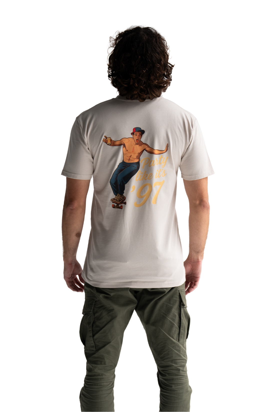 Andrew Johns skateboarding down King Street Newcastle t-shirt