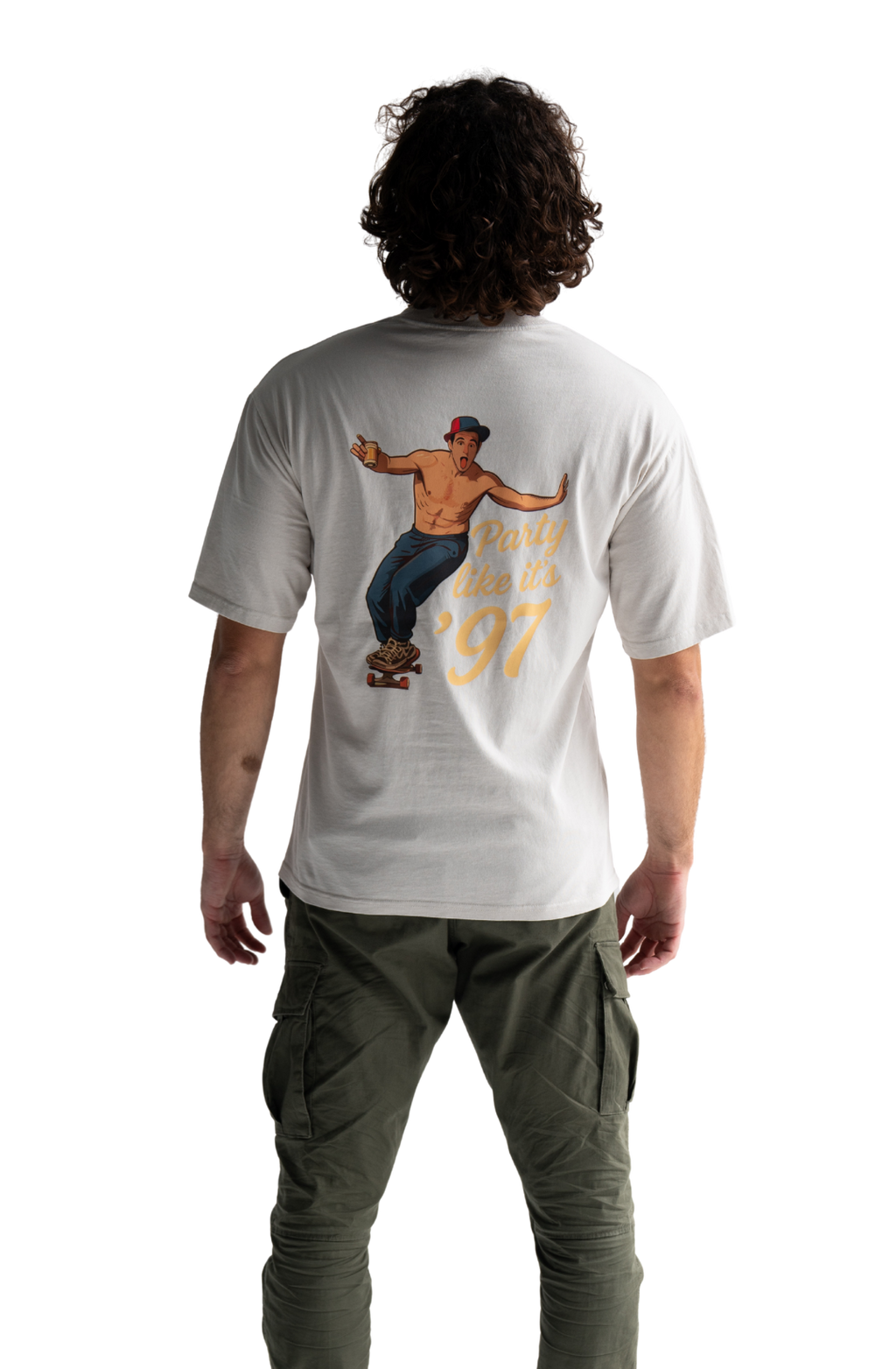 Andrew Johns skateboarding down King Street Newcastle t-shirt